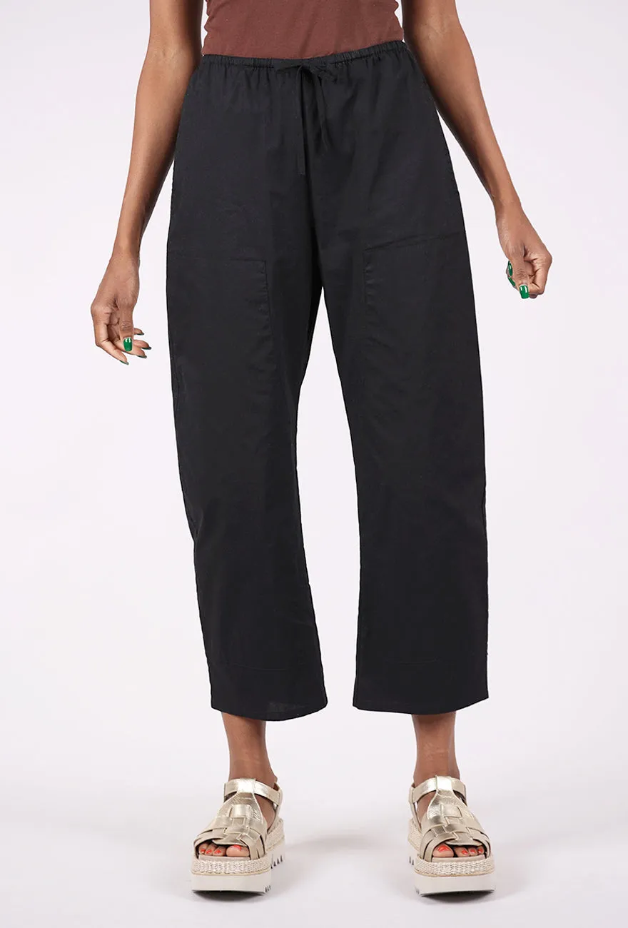 Theo Drawstring Pant, Black Move Freely