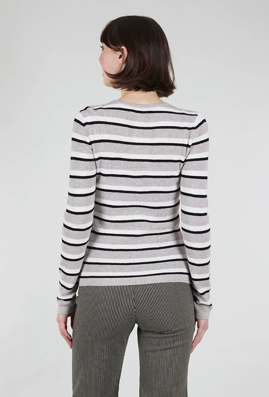 Thermal Knit Stripe Crew, Pebble Cable Knit Vintage