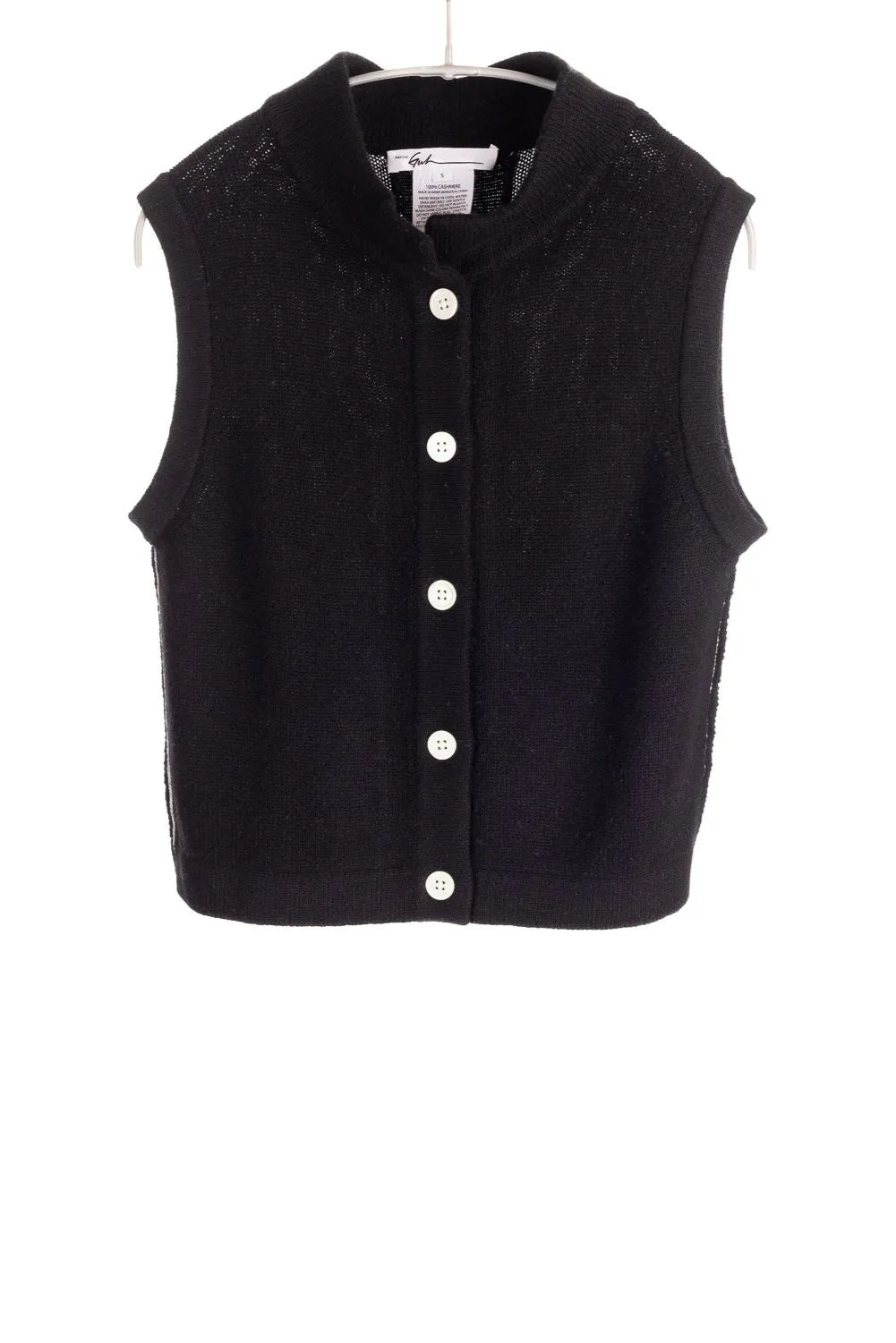 Thermal Texture Mock Neck Black Vest