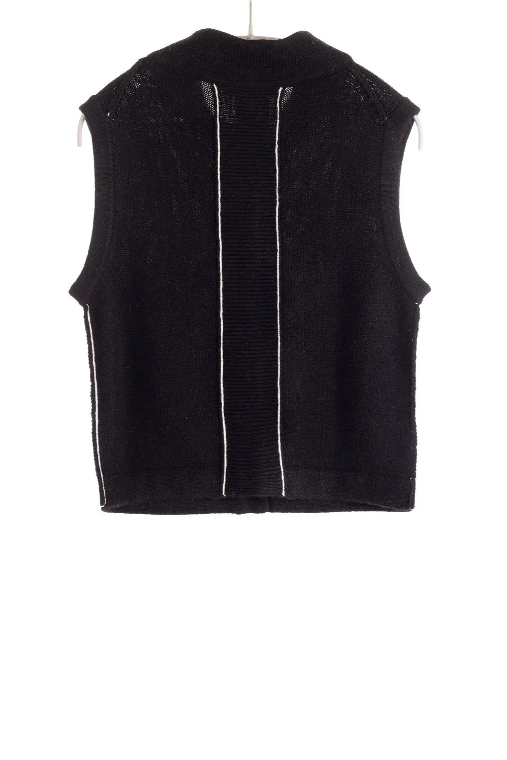 Thermal Texture Mock Neck Black Vest