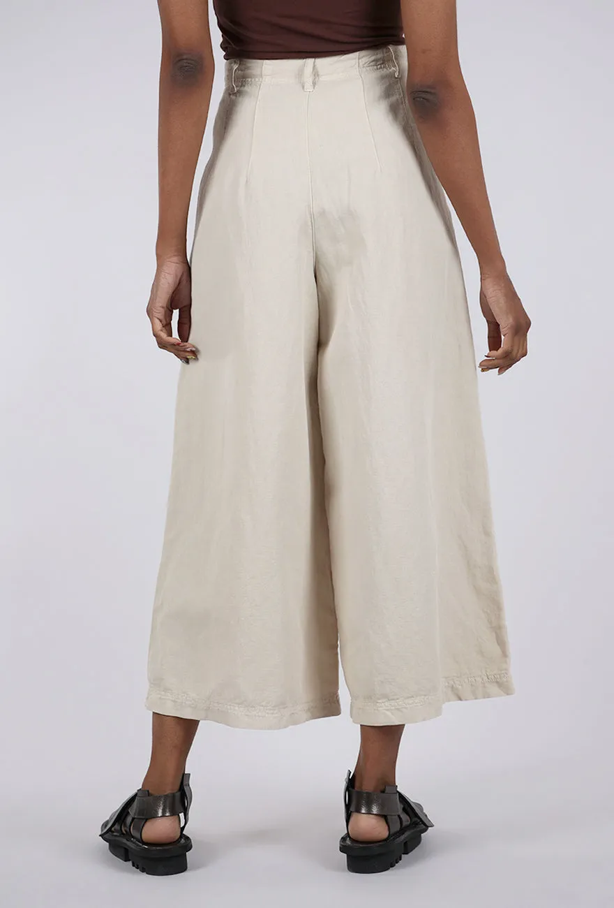 Tia Trouser, Ivory Stylish Waist