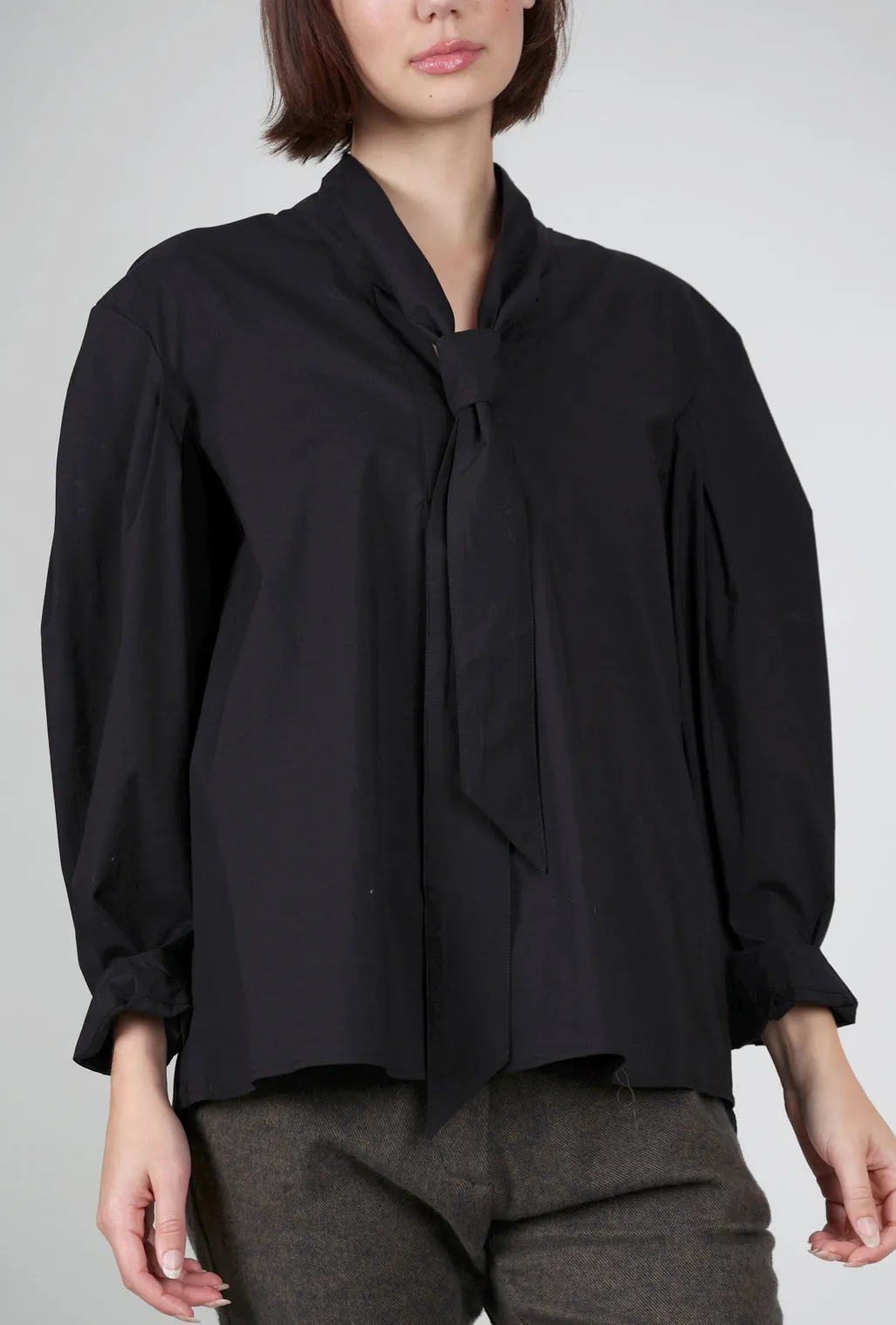 Tie One On Top, Black Mesh Fabric