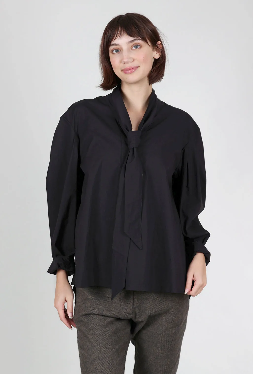 Classy Detail Street Style Tie One On Top, Black