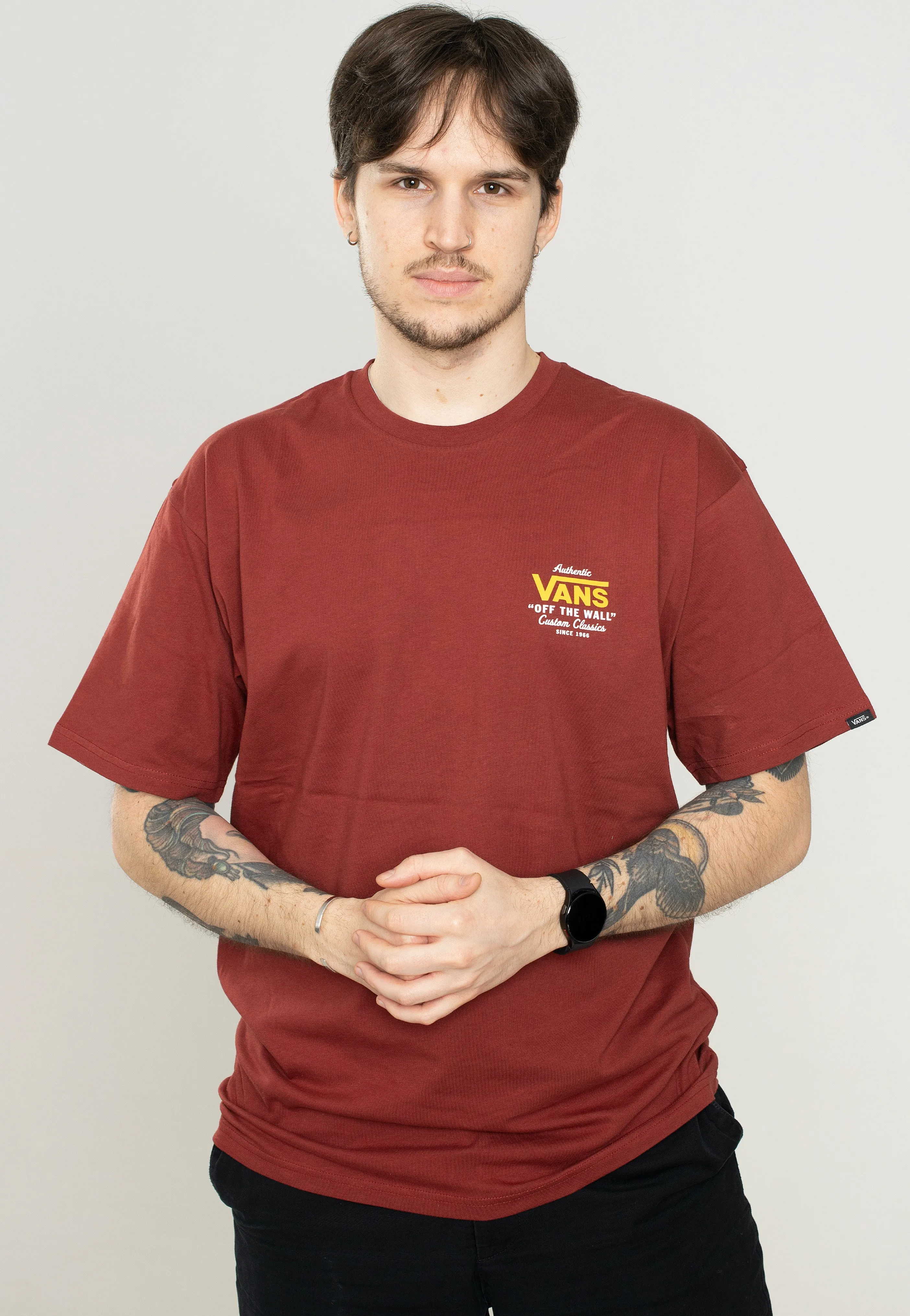 Rayon blend Modern Style Trend Vans - Holder St Classic Syrah/White/Old Gold - T-Shirt