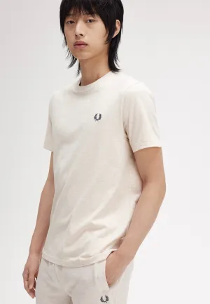 Fred Perry - Crew Neck Porridgemarl/Anchorgrey - T-Shirt Fun Style Indoor Comfort