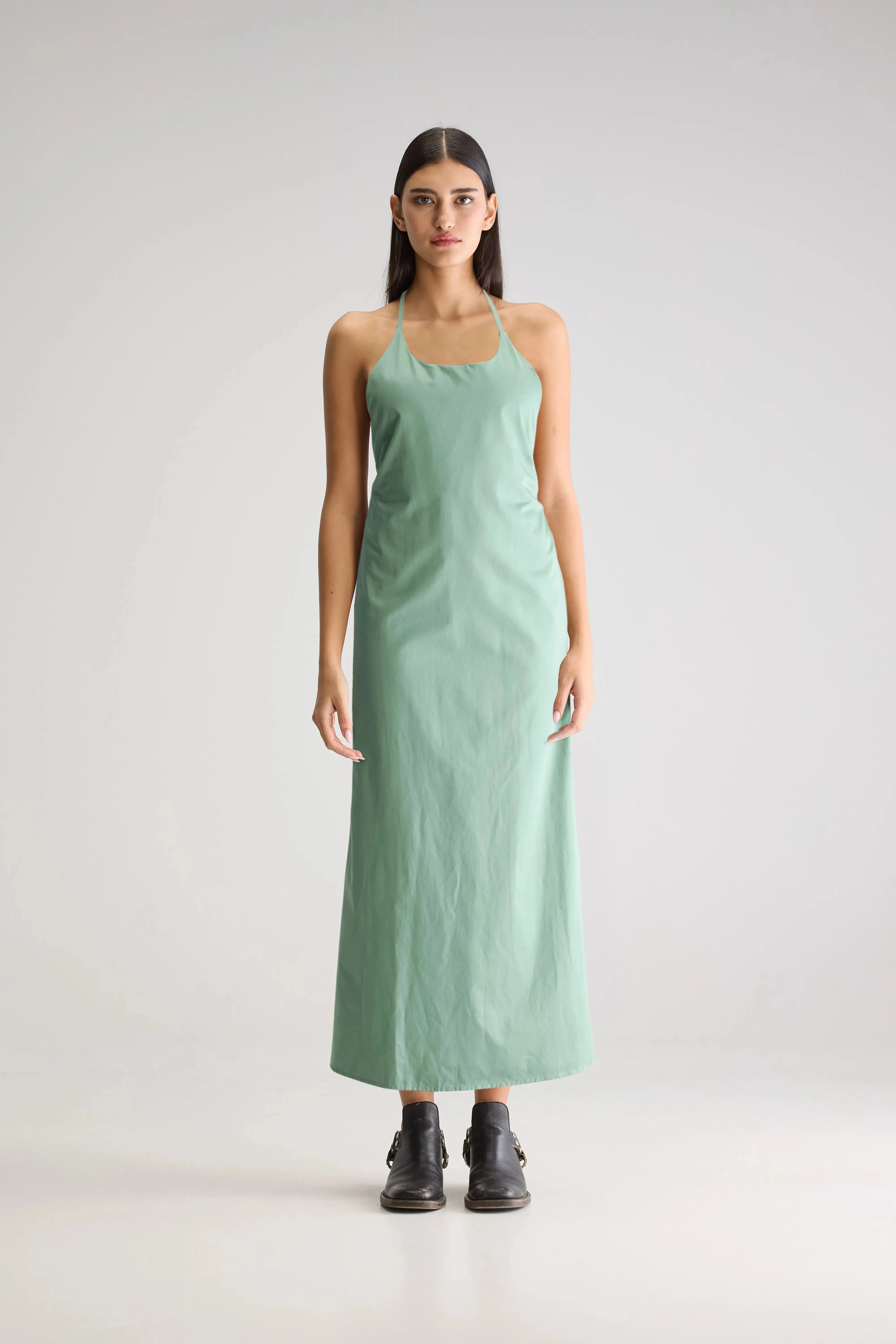 Tilda long dress (251 / W / SAUGE) Seafoam Green