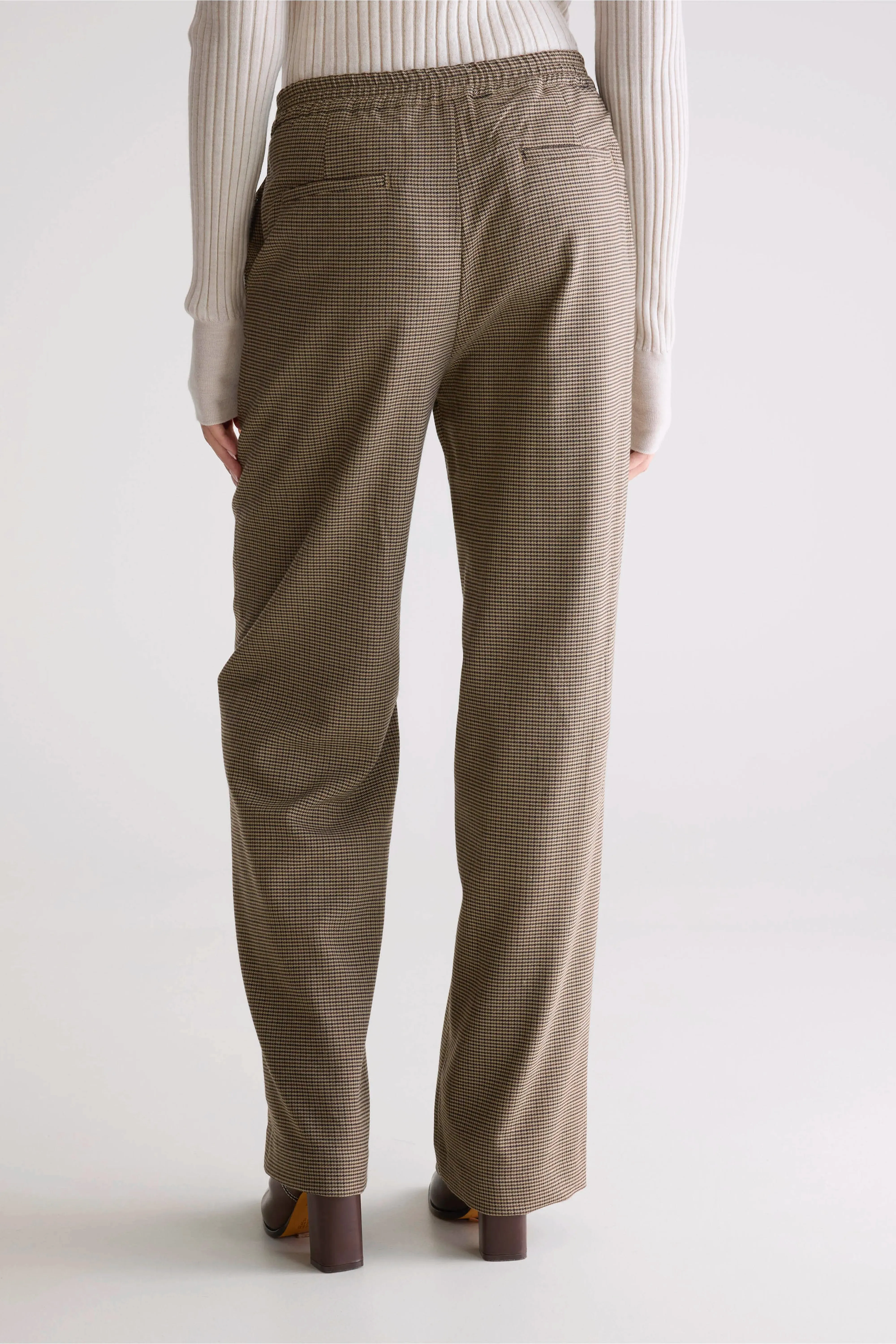 Tilla tailored trousers (252 / W / CHECK A) Comfortable Waist
