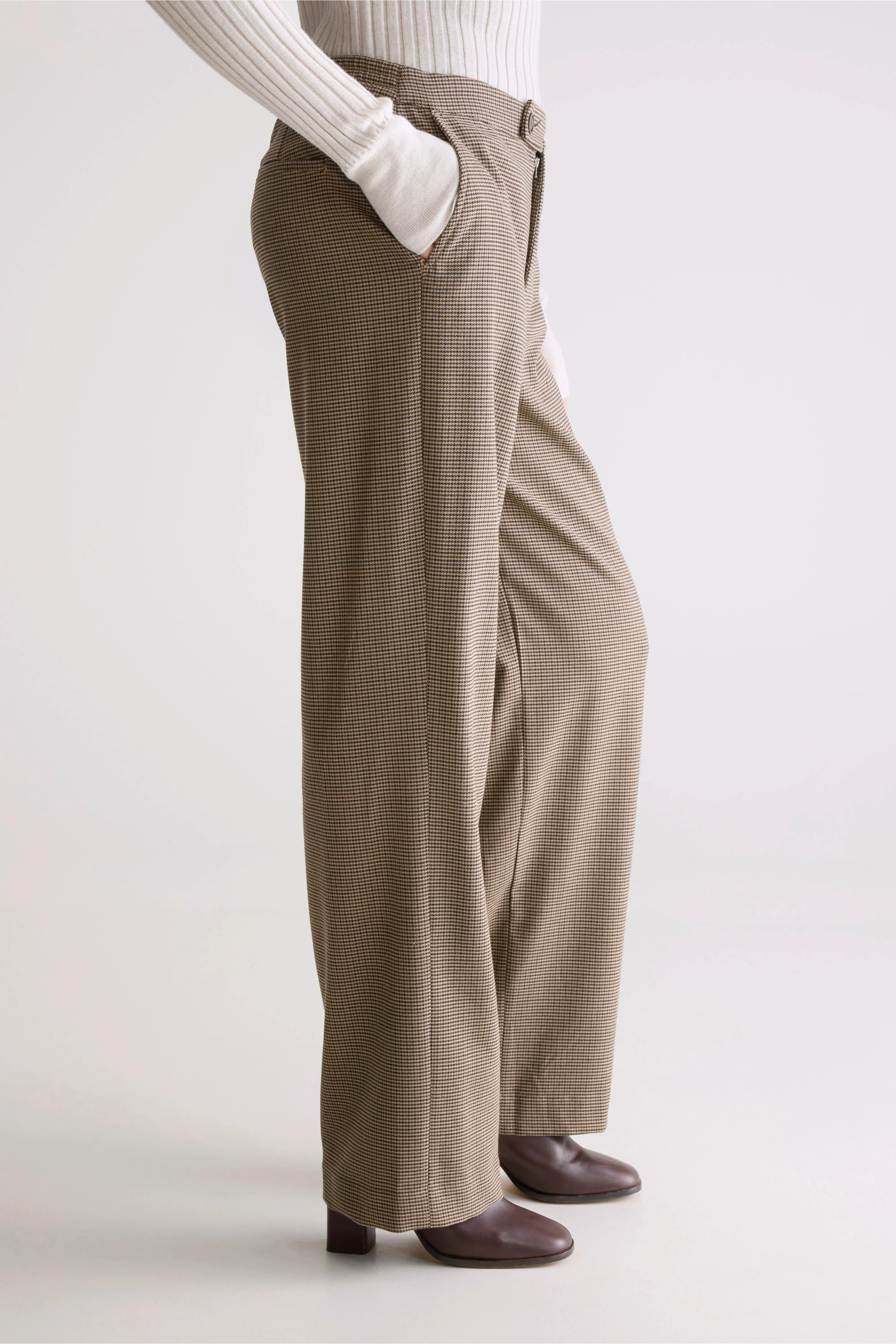 Tilla tailored trousers (252 / W / CHECK A) Comfortable Waist
