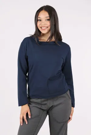 French Terry Yoga Top, Nebula Navy Daily Wear