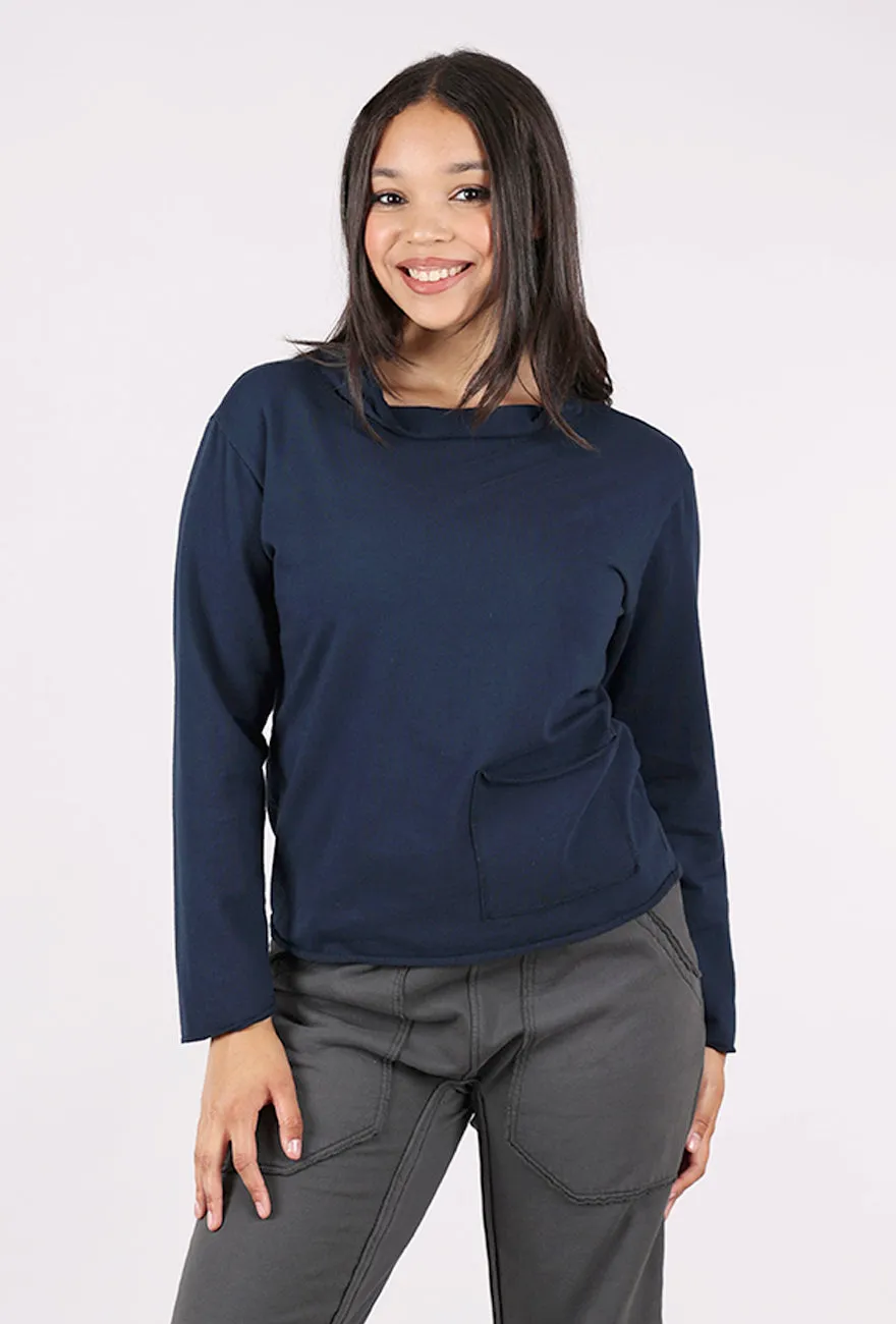 French Terry Yoga Top, Nebula Navy Daily Wear