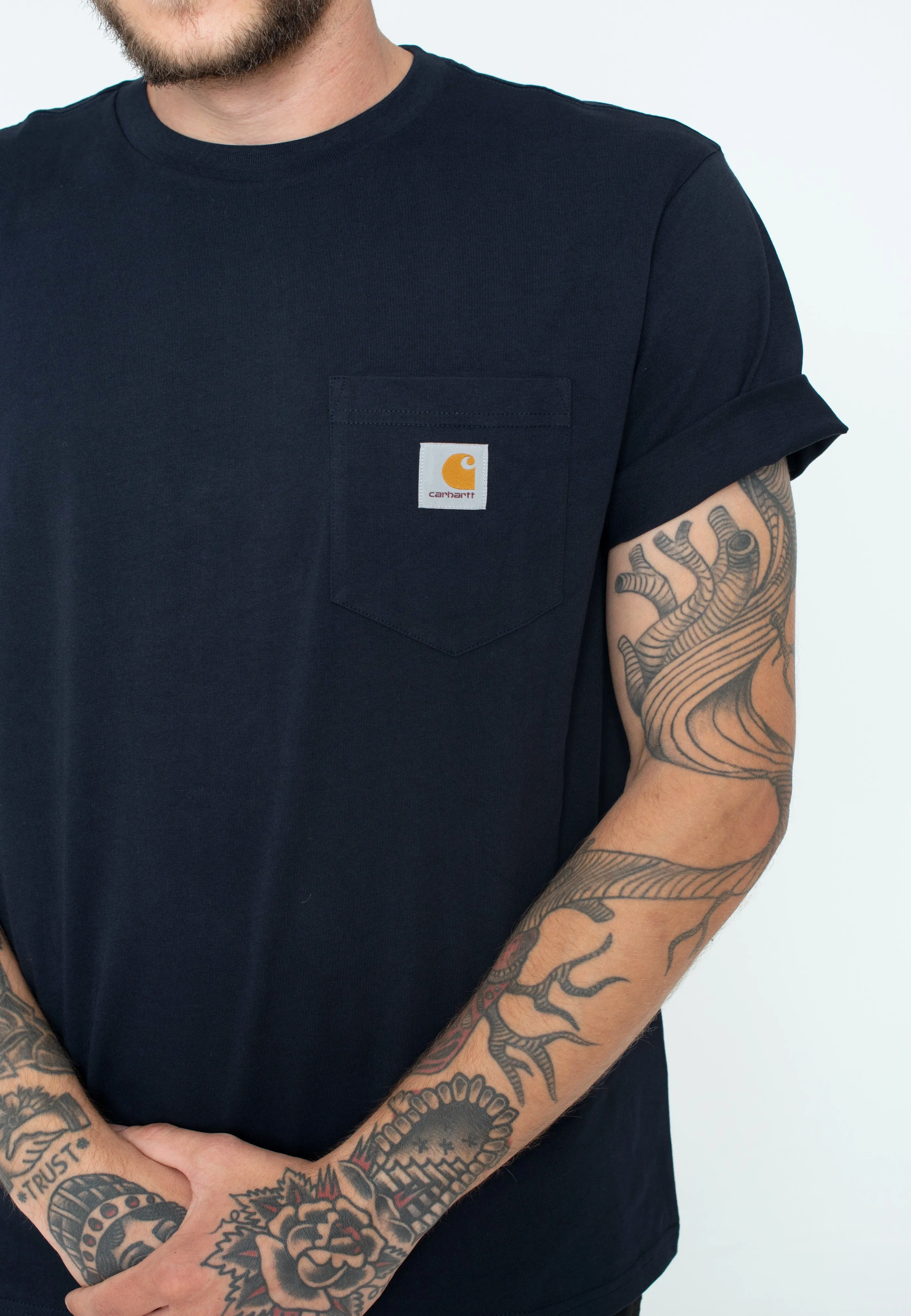 Timeless Cut Carhartt WIP - Pocket Dark Navy - T-Shirt