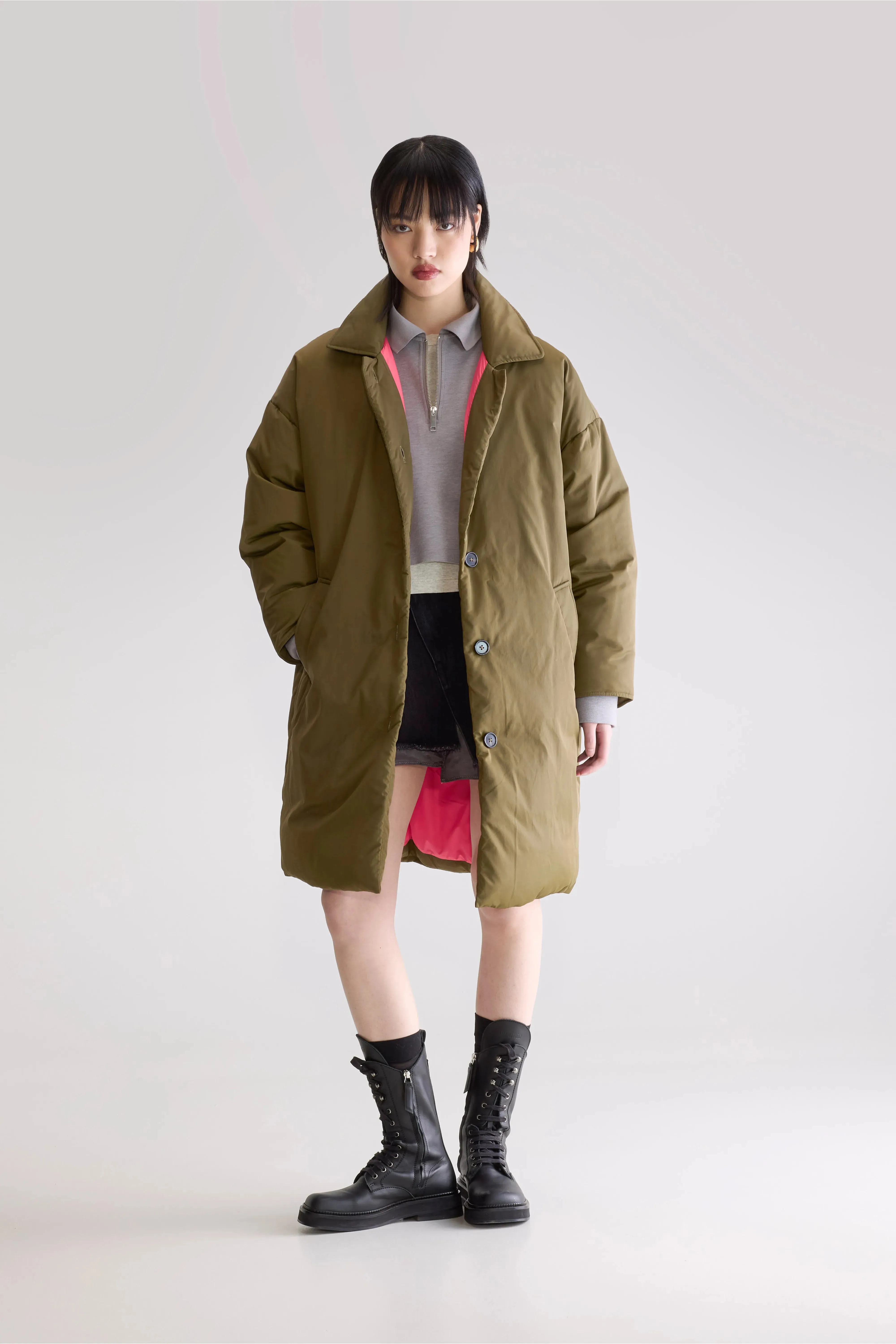 Timeless Fit Feel Hatha padded coat (252 / W / MILITARY)