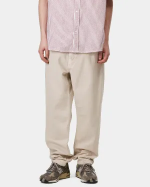 Carhartt WIP Newel Pant Relaxed Tapered Mens Trousers - Fleur De Sel Stone Dyed | Carhartt WIP Chinos & Non-Denim Pants | JEANSTORE