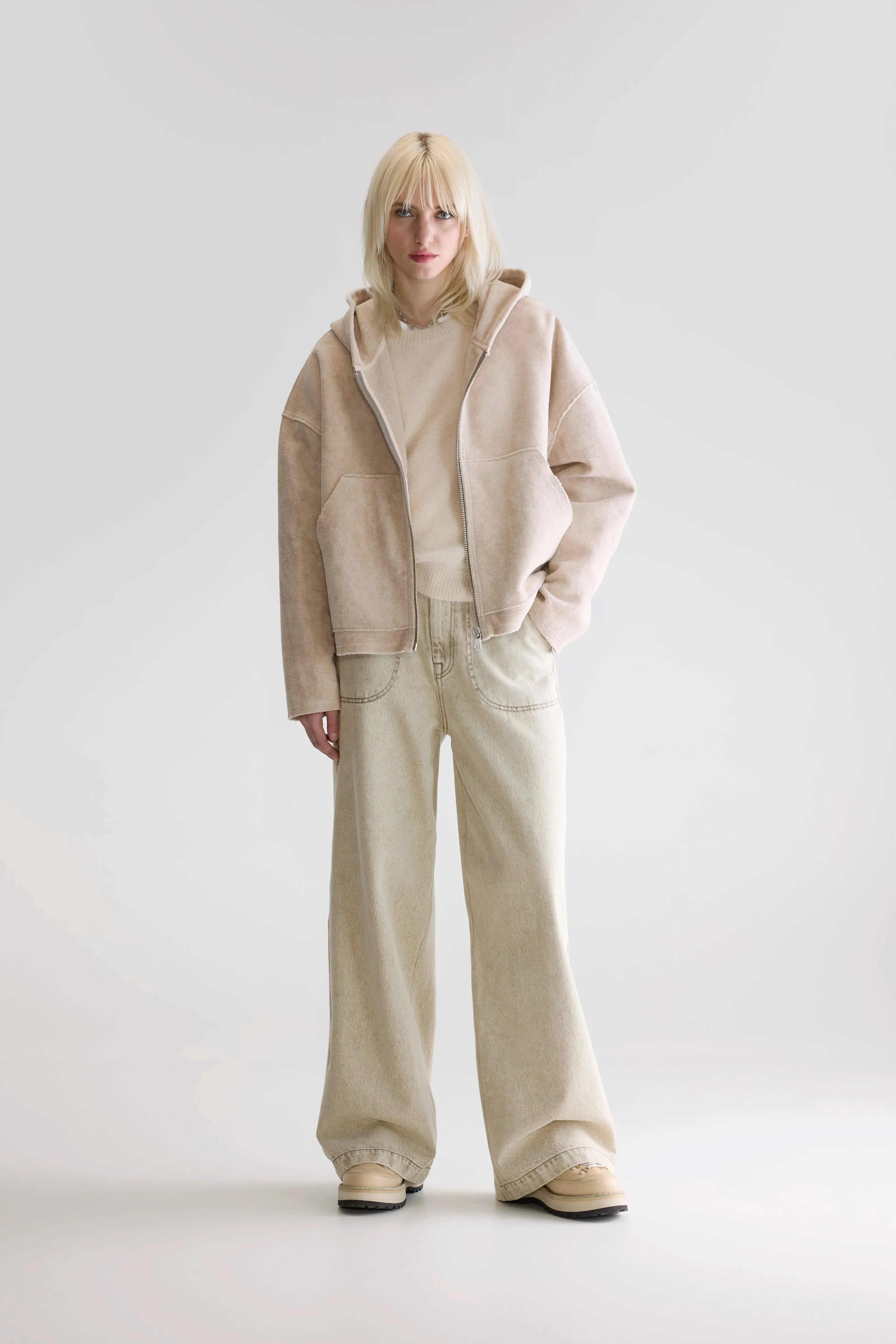 Timeless Style Comfort Fannel terry hoodie (252 / W / STONE)