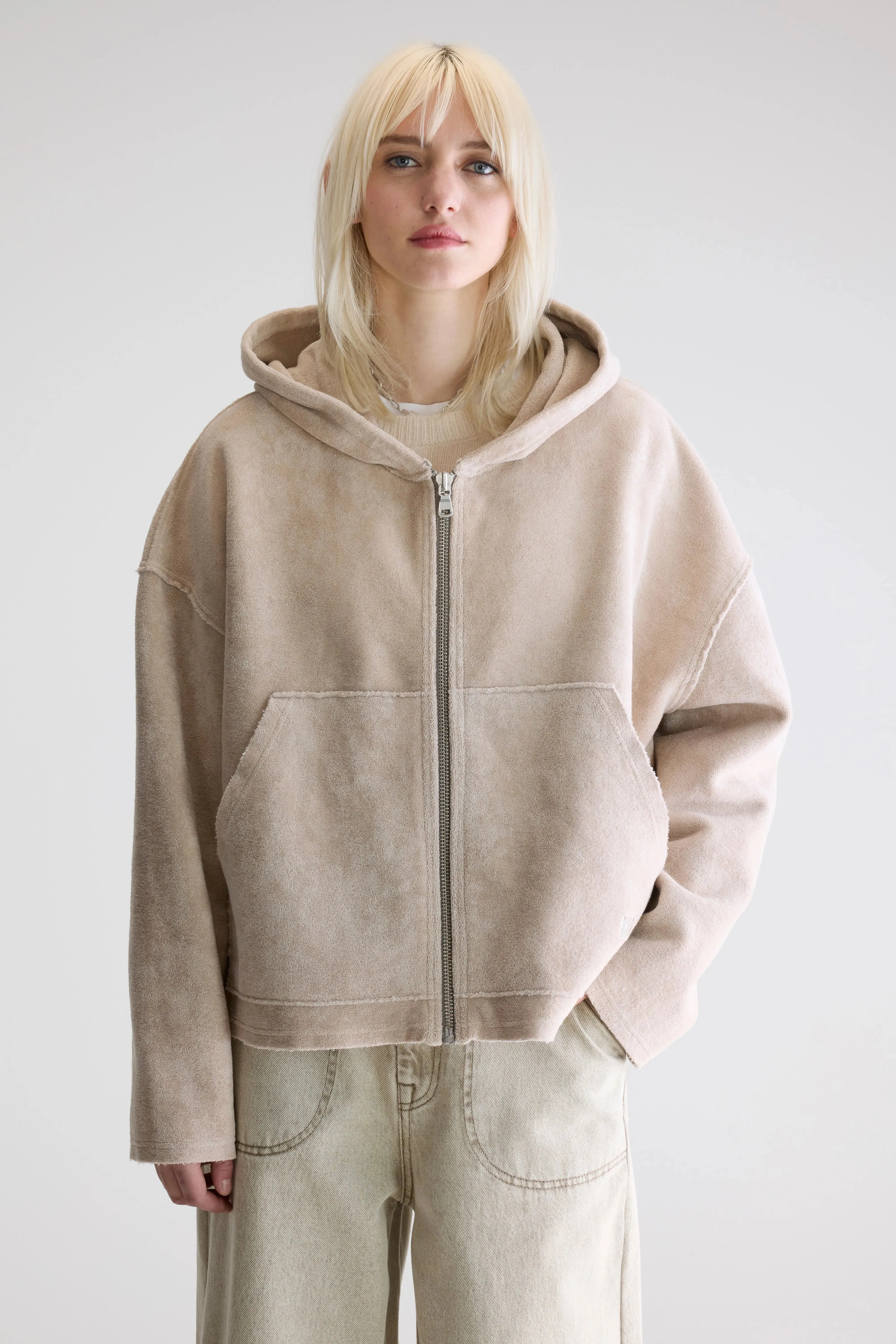 Timeless Style Comfort Fannel terry hoodie (252 / W / STONE)