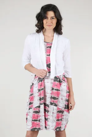 Effortless Fit Casual Mood Tissue Crinkle Cropped Cardie, White