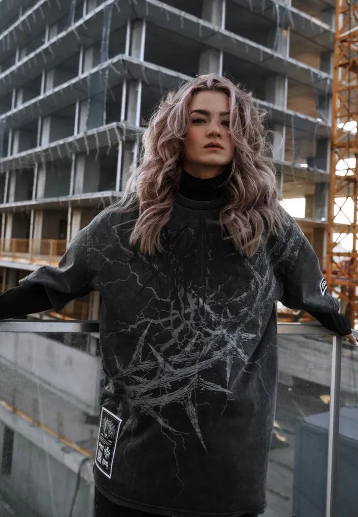 Top - notch quality Stay Cold Apparel - Blackthorn Oversized Acid Washed Black - T-Shirt