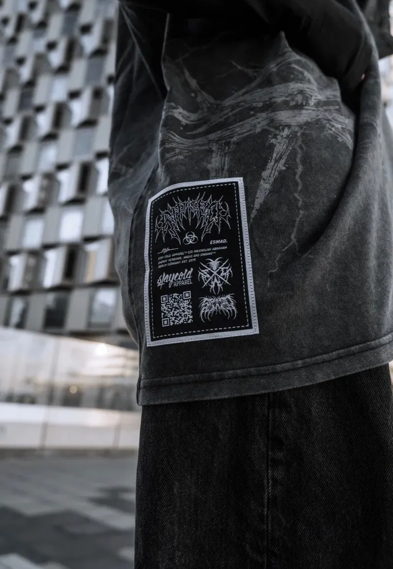 Top - notch quality Stay Cold Apparel - Blackthorn Oversized Acid Washed Black - T-Shirt