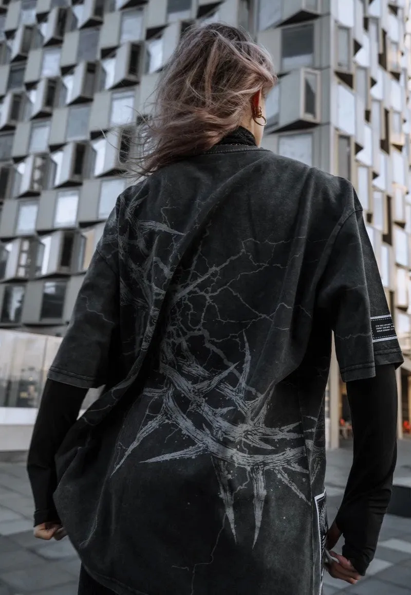 Top - notch quality Stay Cold Apparel - Blackthorn Oversized Acid Washed Black - T-Shirt