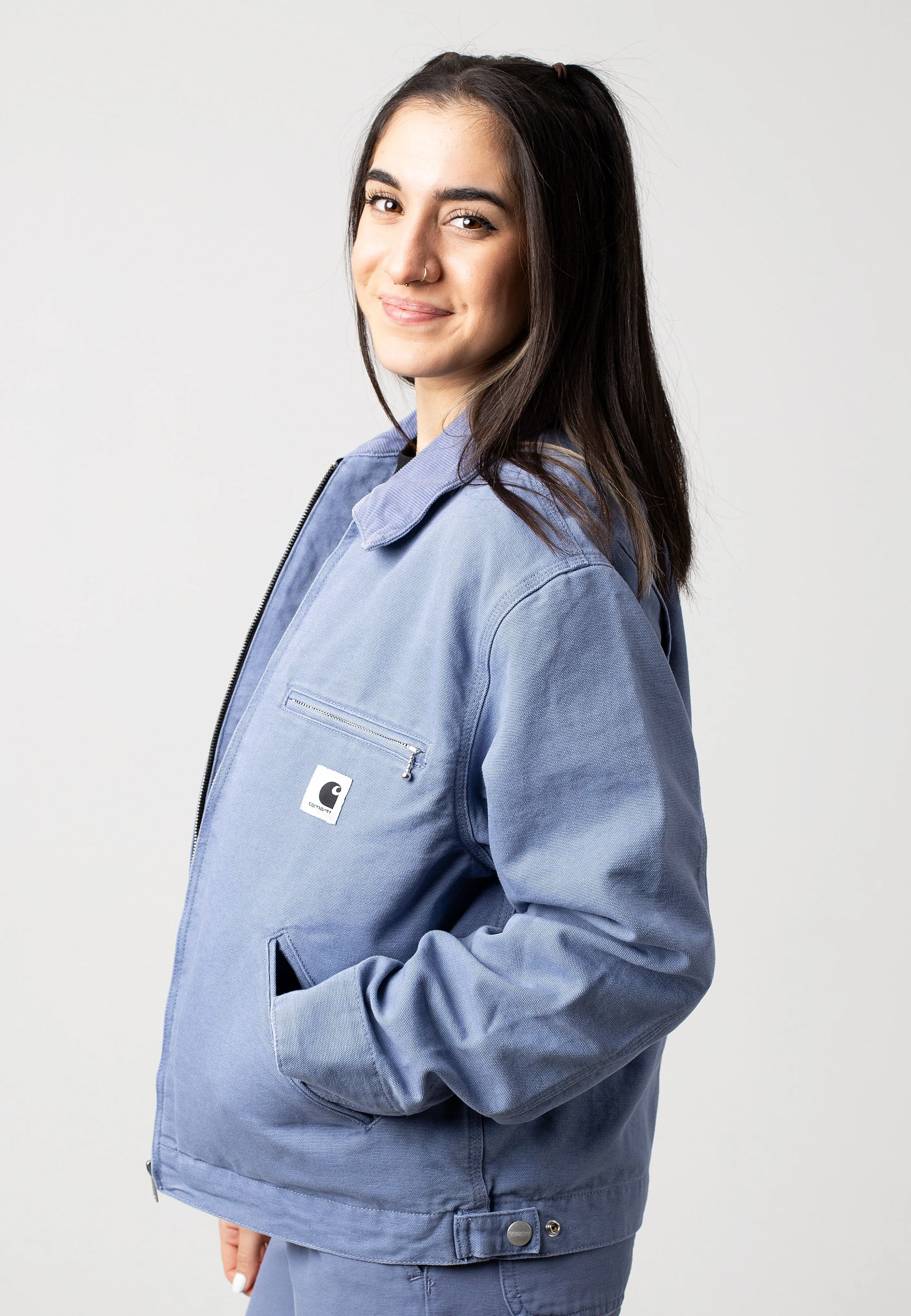 Towel rack Carhartt WIP - W' OG Detroit Aged Canvas Bay Blue/Bay Blue - Jacket