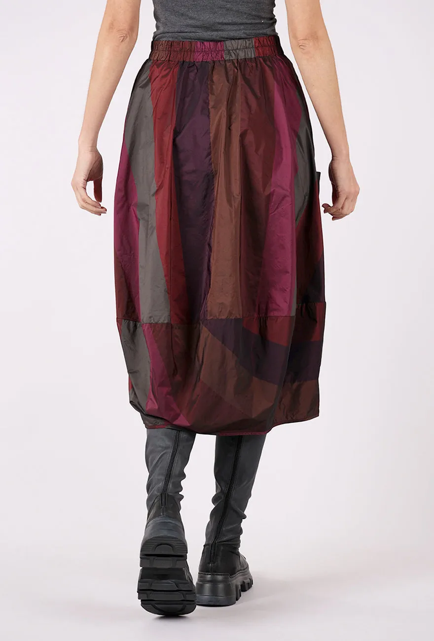 Travel Friendly Crimson Skirt, Dark Scarlet