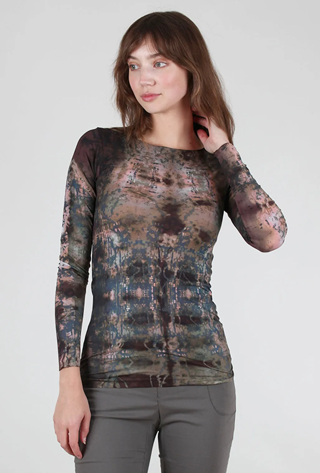 Raw Edge Second Skin Top, Hidden Marble/Chocolate Light and Fresh Everyday Style