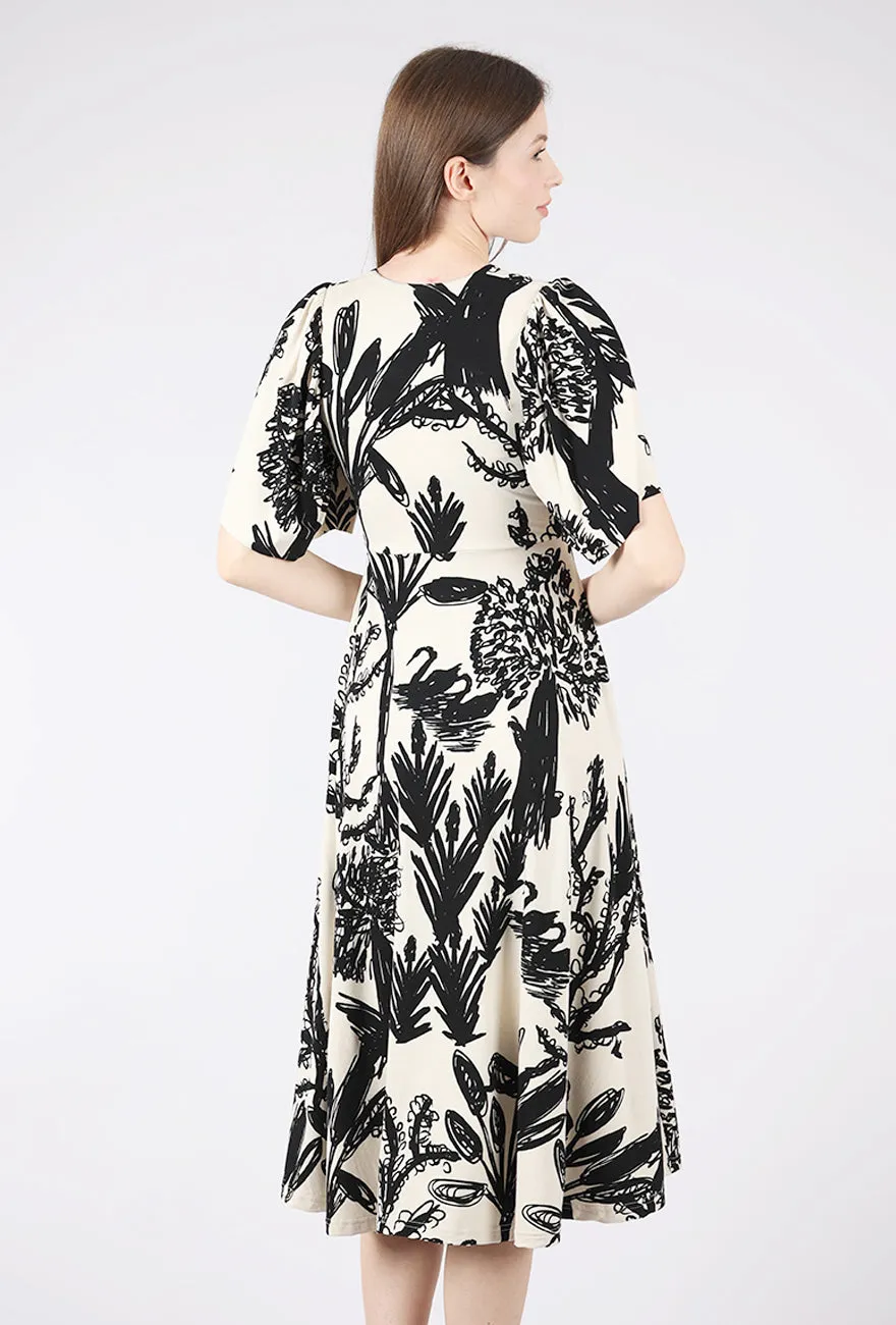 Travel Friendly Yasmin Dress, Lagoon Print