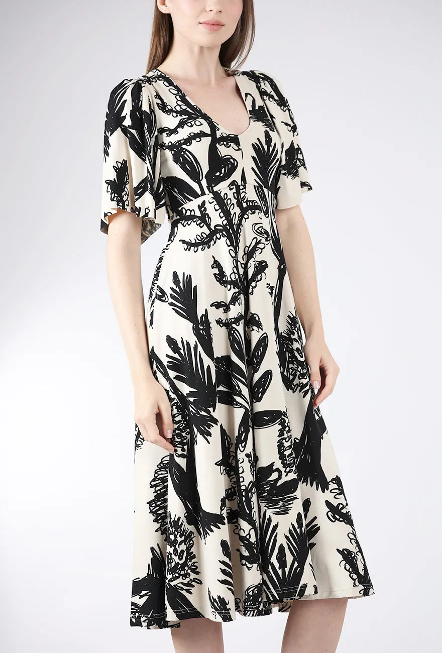 Travel Friendly Yasmin Dress, Lagoon Print