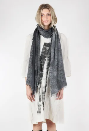Calm Outfit Modern Outfit Spray Art Felted Cashmere Scarf, Ash