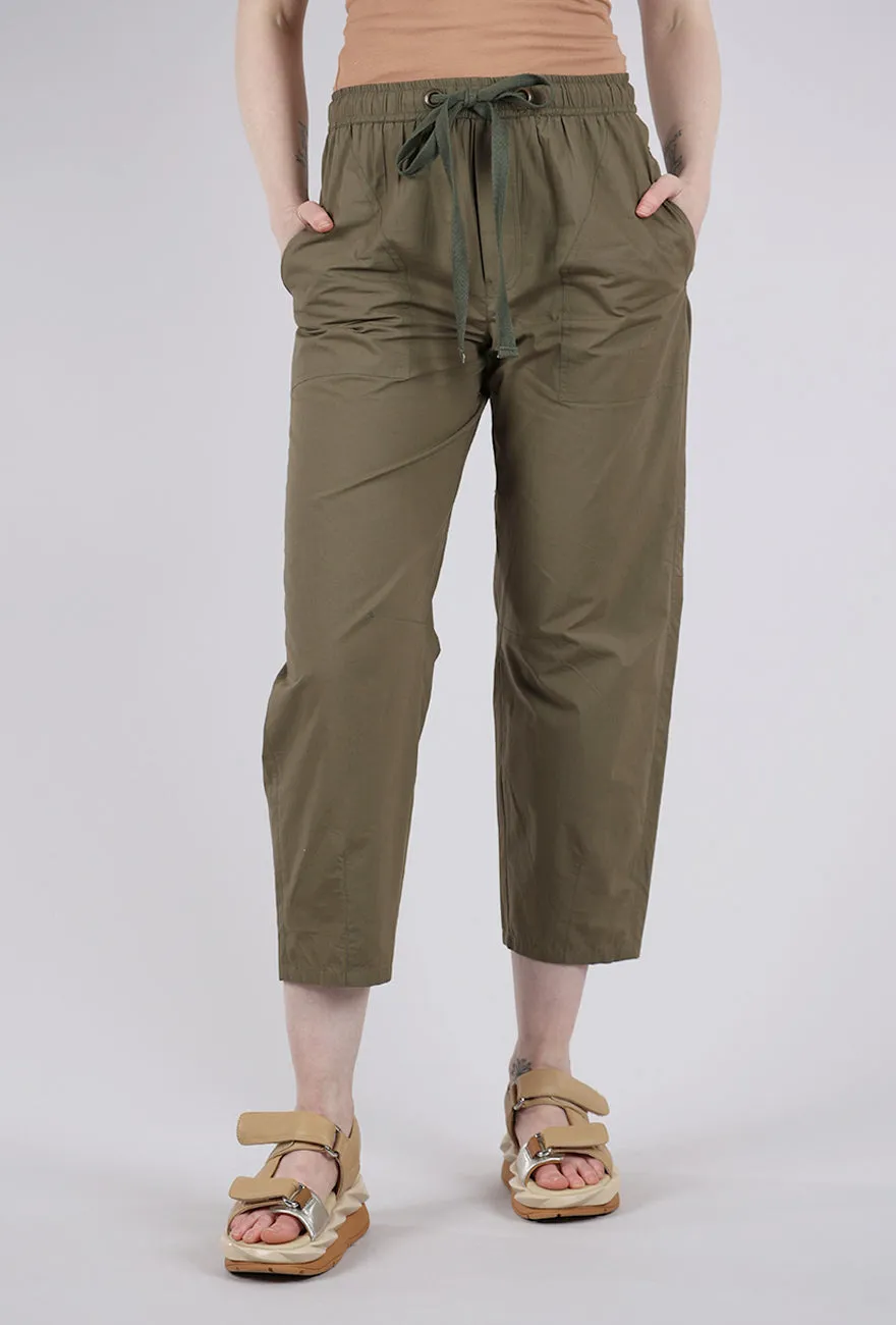 Everyday Poplin Pant, Kelp Convertible legs Adjustable drawstring