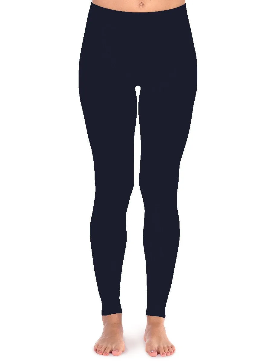 Trendy Design MicroRib Long Leggings, Multiple Colors