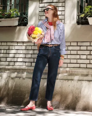 Chic casual Stacy's Mom Jean - Dark Denim