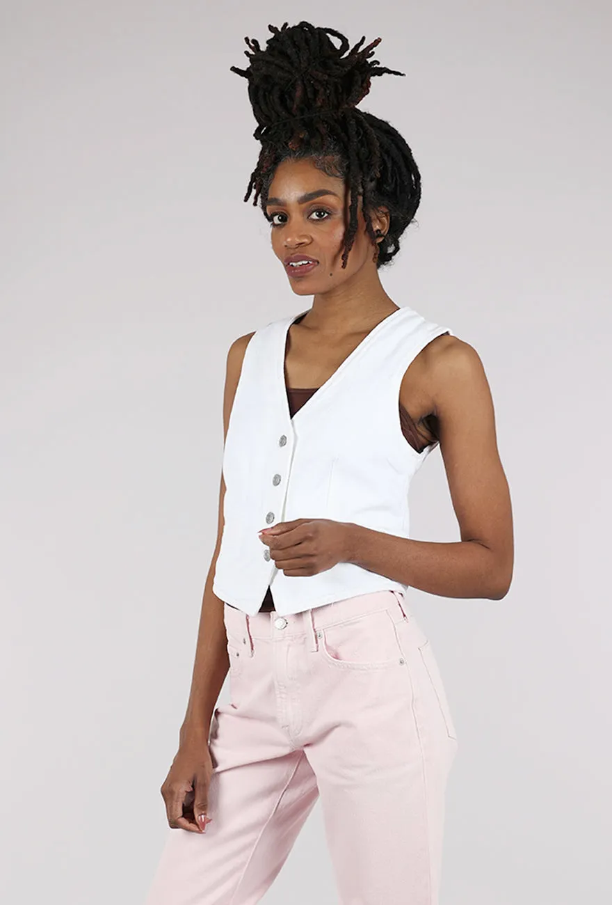 Trendy Fit Vero Cropped Vest, White