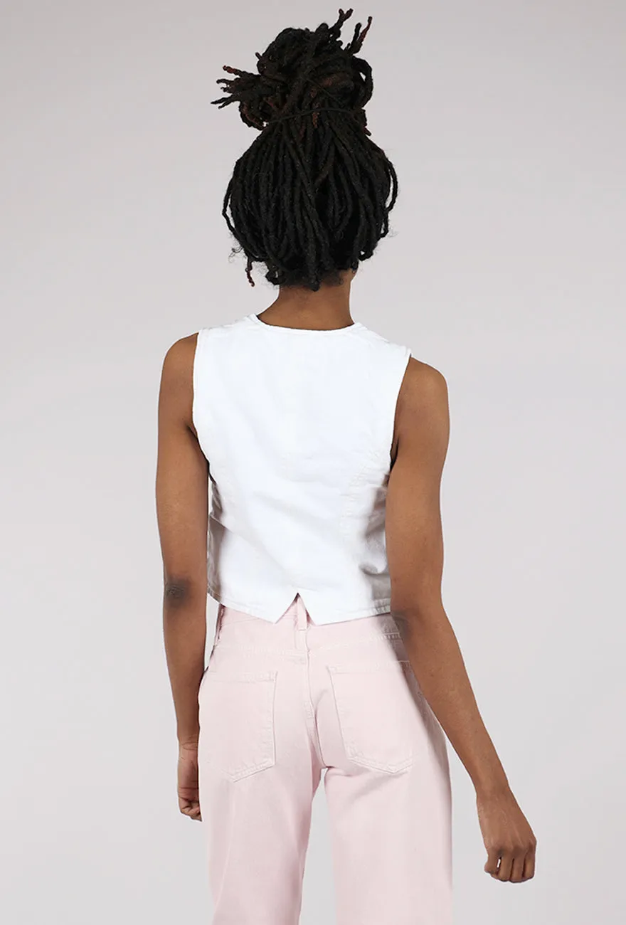 Trendy Fit Vero Cropped Vest, White