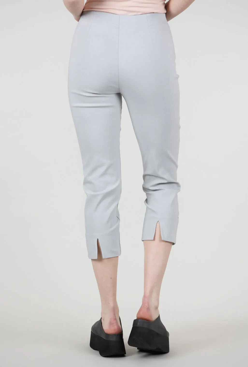 Trendy Waist Mindy Cropped Pant, Silver