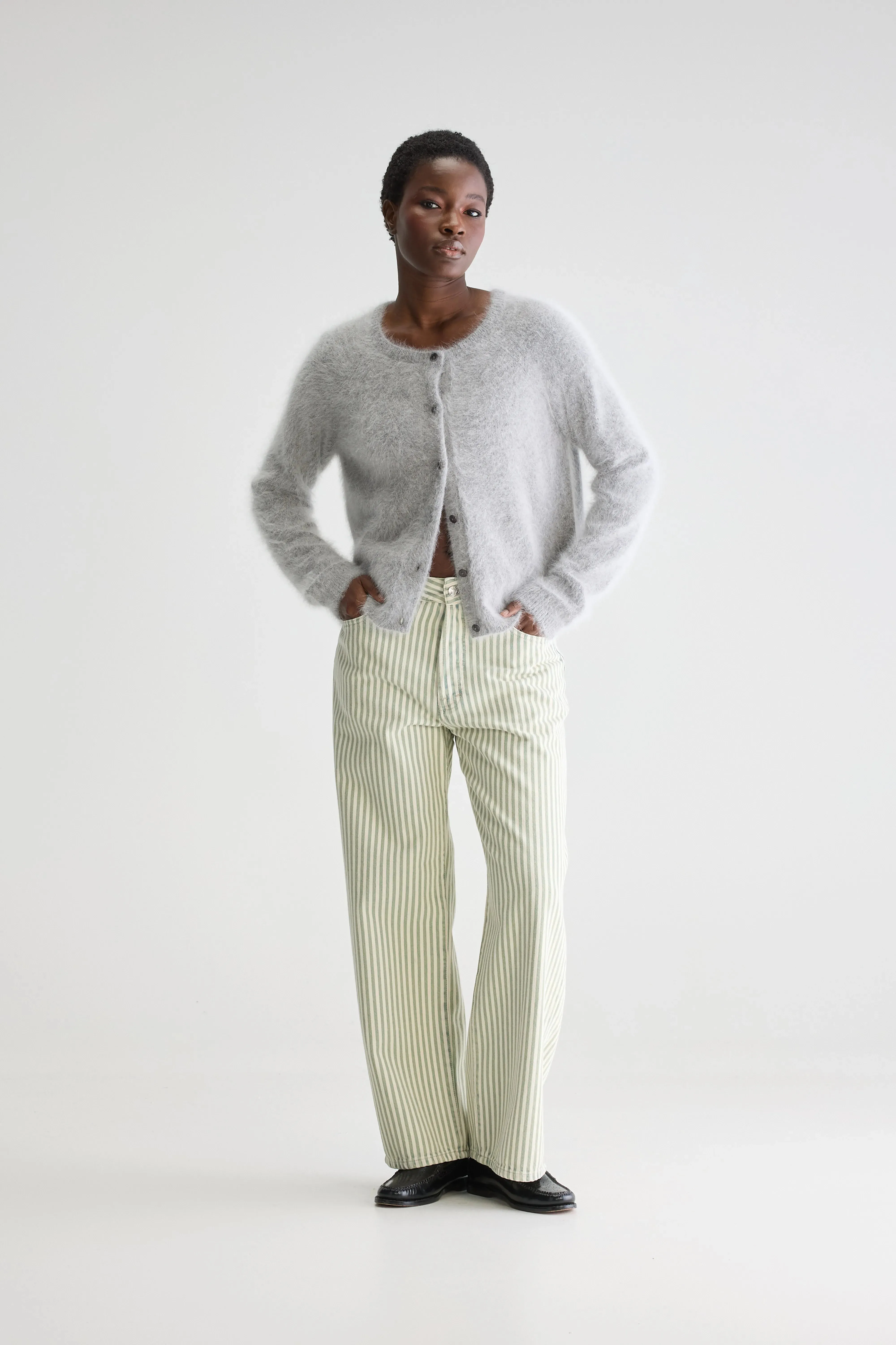 Trendy Waistband Denim N. 66 wide jeans (251 / W / STRIPE A)