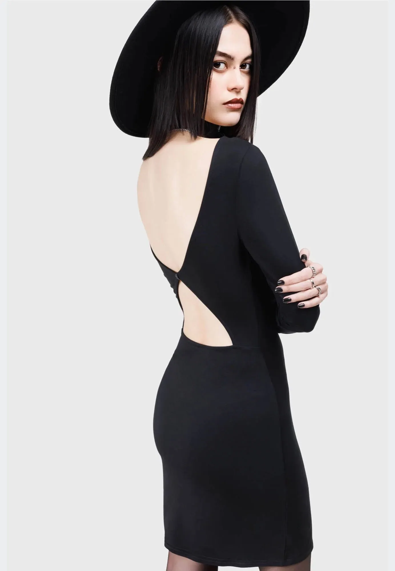 Trend Movement Beaded-Edge Killstar x Kihilist - Ligeia Mini - Dress