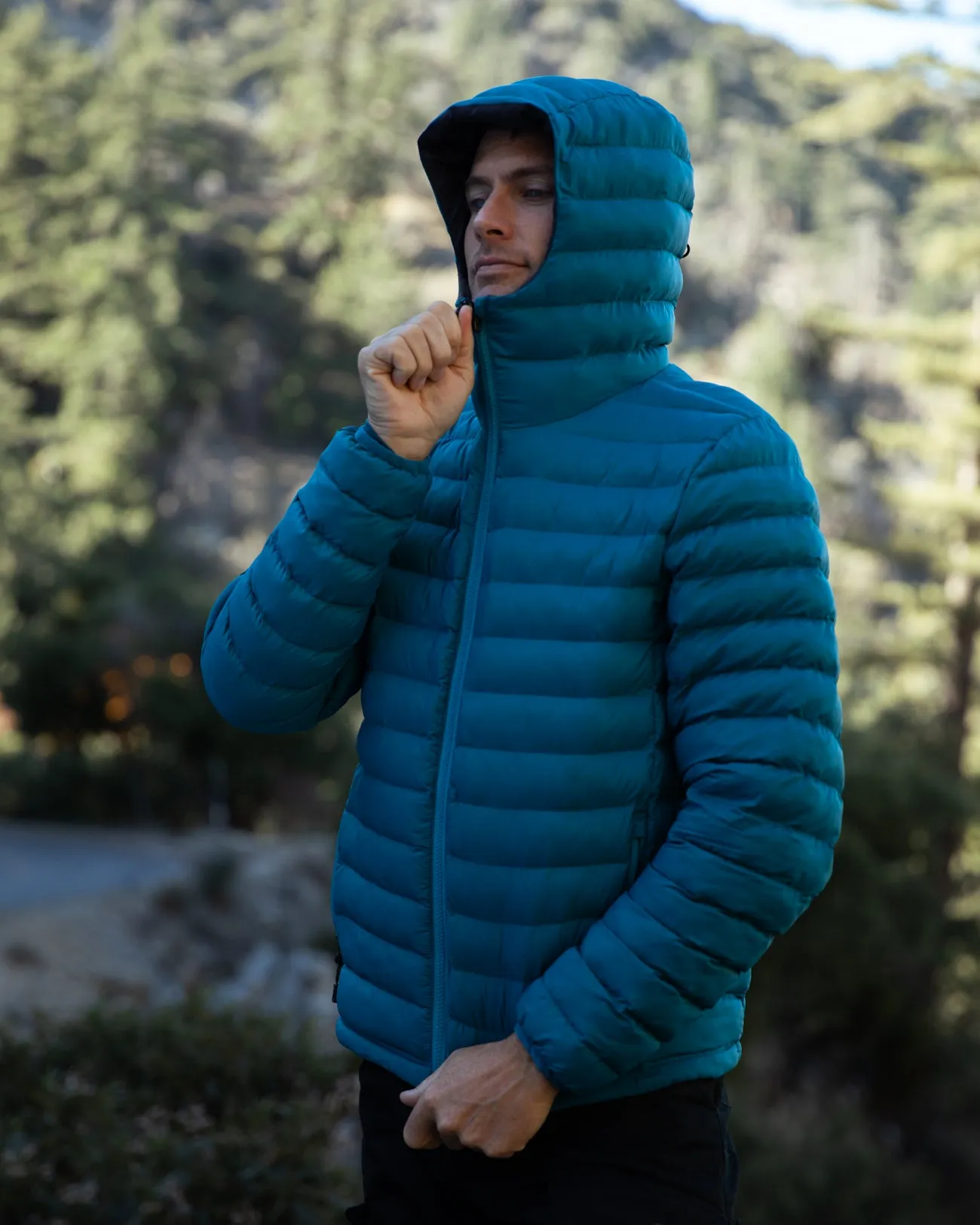 Tribal pattern Men's Gale ACT Puffer Hoodie