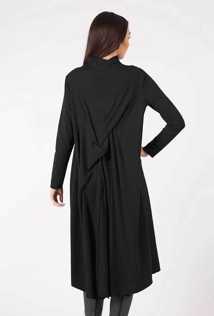 Tuck Detail Jersey Dress, Black Bold Design