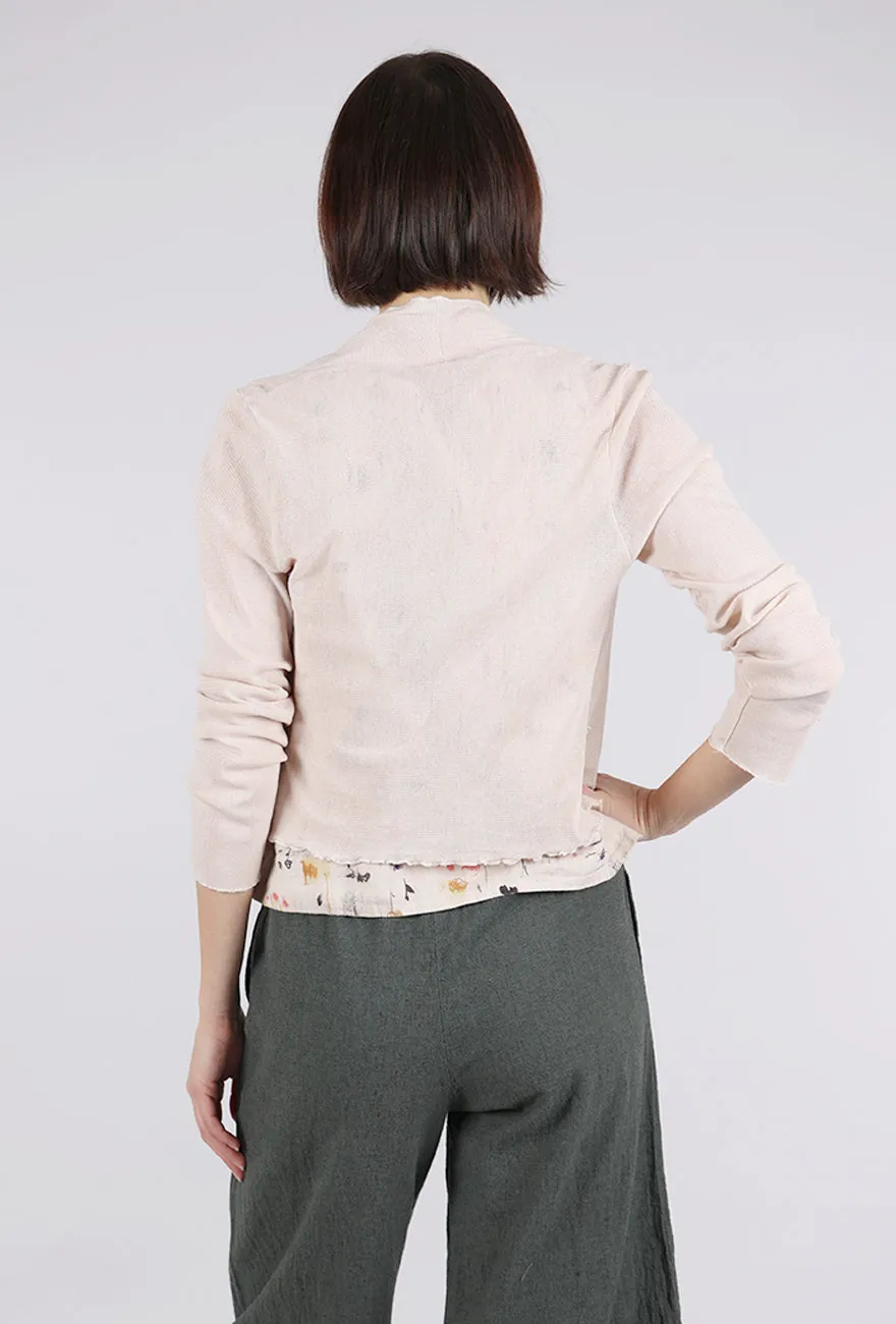 Tulle Mesh Cropped Cardie, Pearly Fashionable Stylish