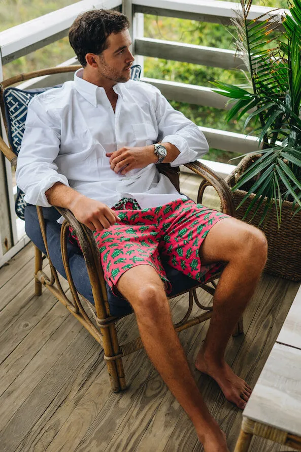 Turtle Tour: Swim Trunks - Coral Good for Sailing