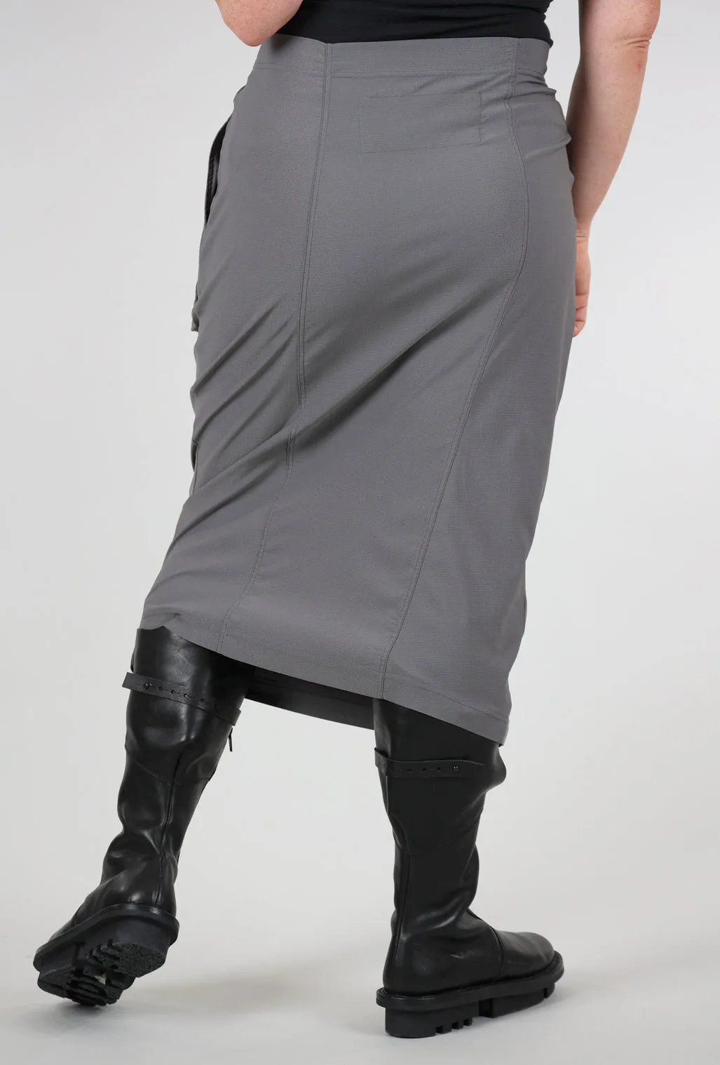 Twill Tech Slim Skirt, Rock Sleek Accent