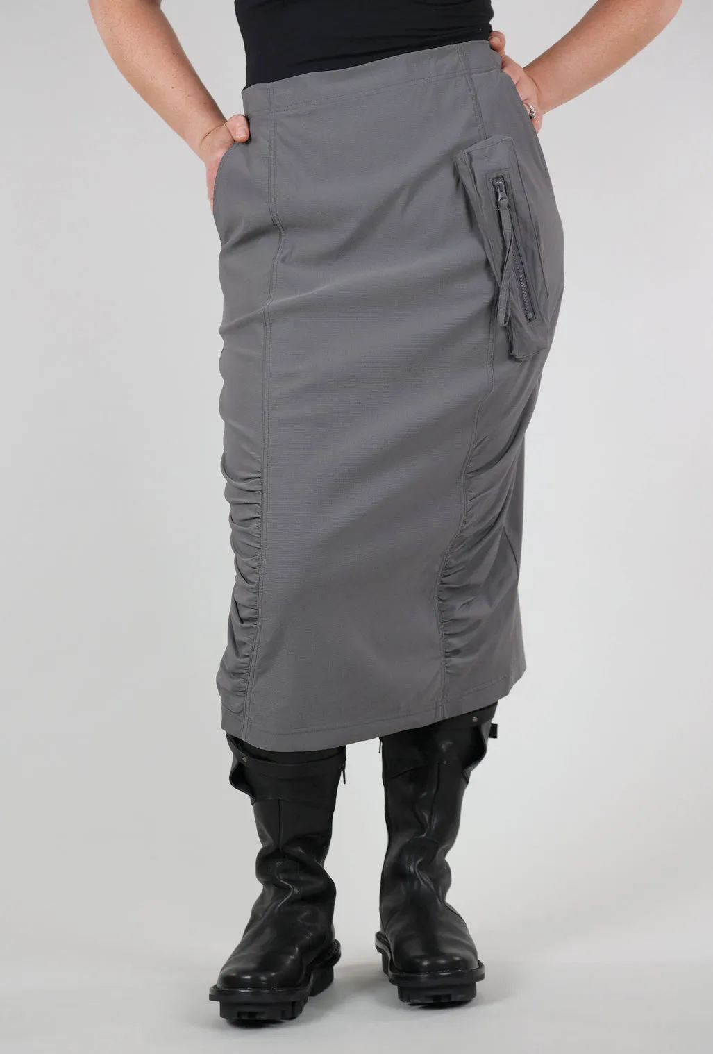All weather Twill Tech Slim Skirt, Rock