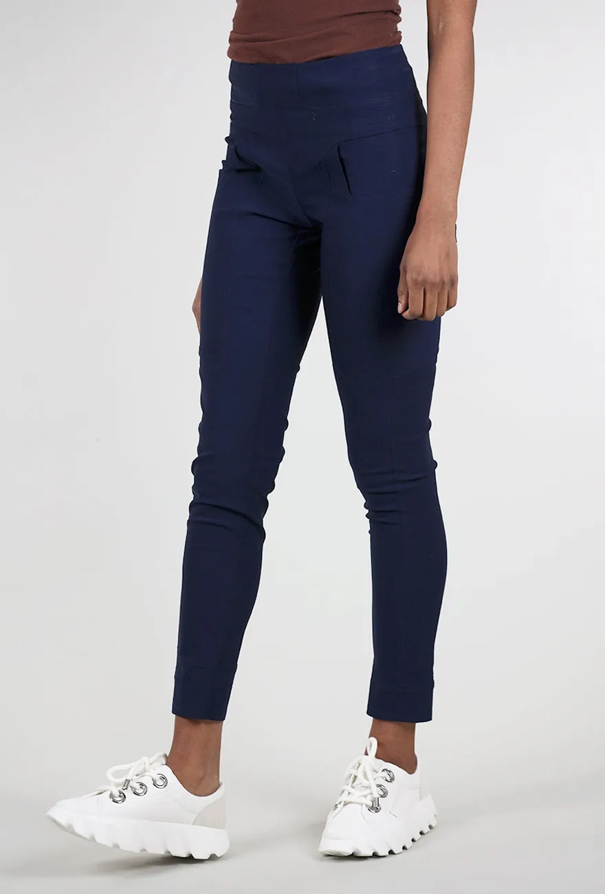 Twill Tech Slim Trouser, Navy Durable Fabric