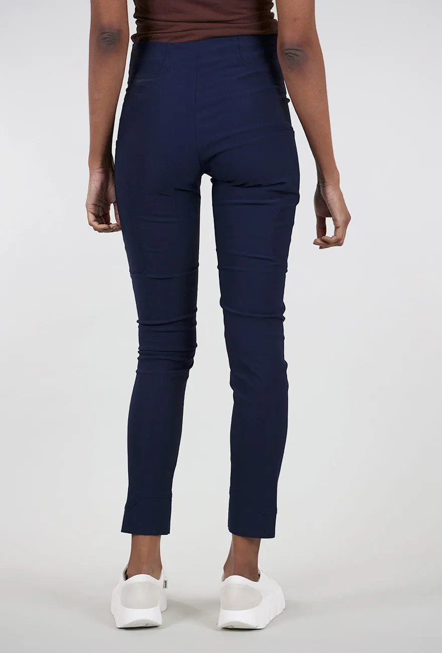 Twill Tech Slim Trouser, Navy Durable Fabric