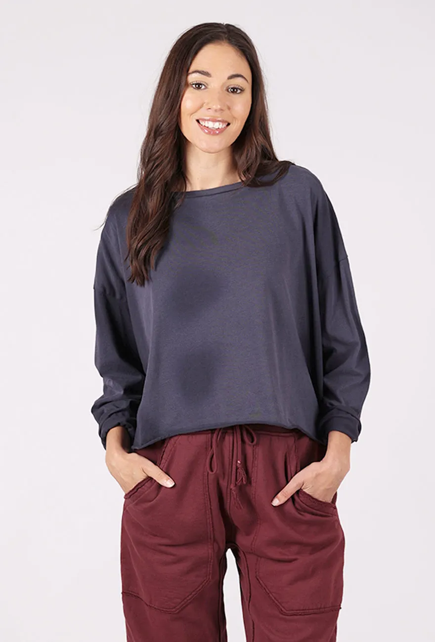 Outdoor Trend Overdyed Mini Boxy Tee, Midnight