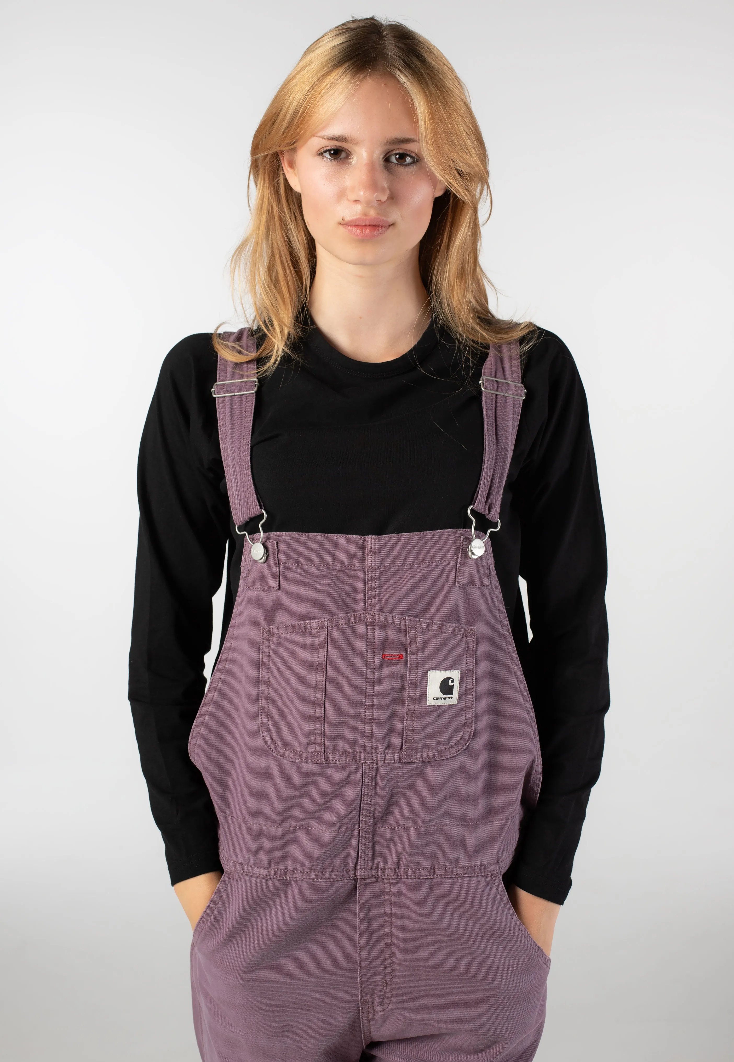 Ultimate Wear Carhartt WIP - W' Bib Overall Straight Stone Canvas Phlox - Pants
