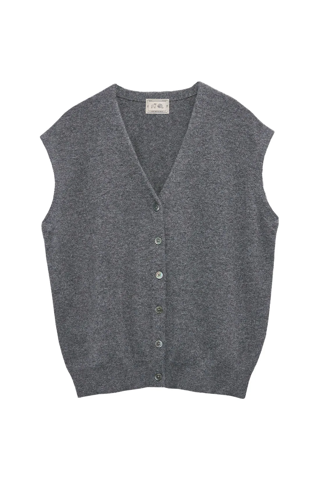 Understated Detail Bolt Dark Heather Grey Vest