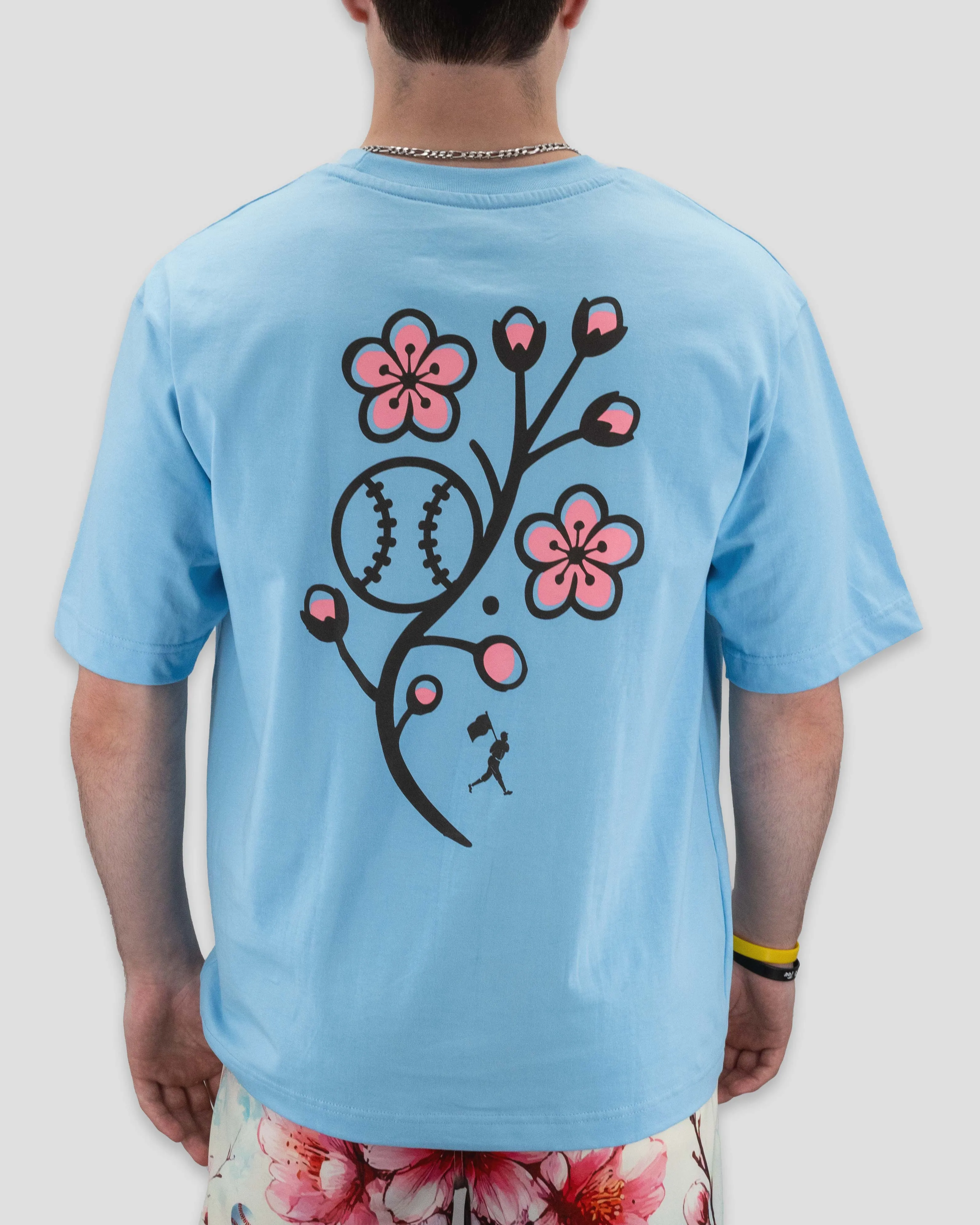 Uniform - professional Cherry Blossom Baseball - Pima Cotton T-Shirt