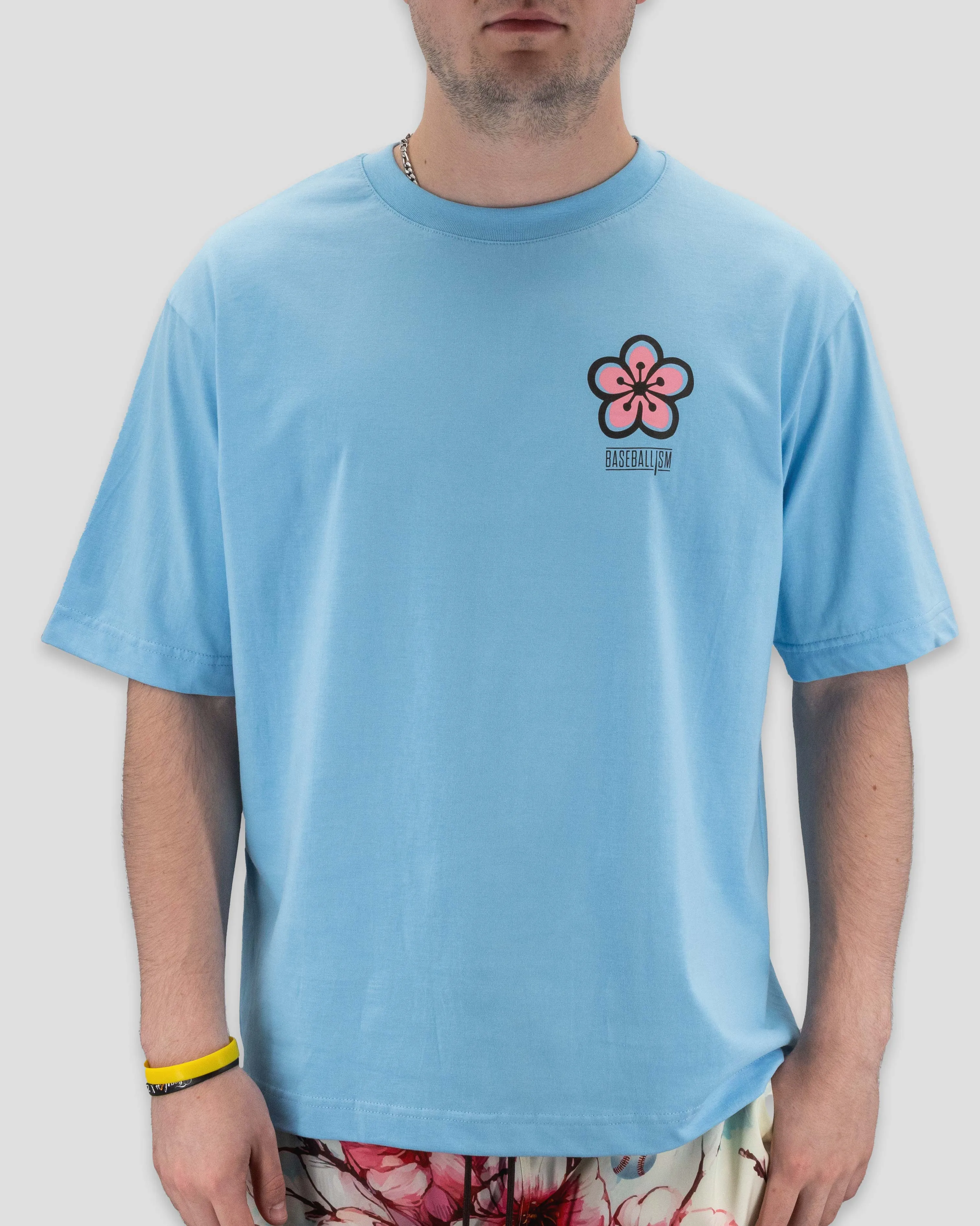 Uniform - professional Cherry Blossom Baseball - Pima Cotton T-Shirt